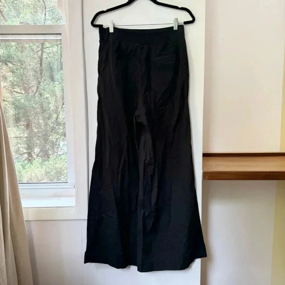 New Free People Danelle Set Two Piece Wide Leg Pants Crop Top Ruffle Black - Picture 11 of 17